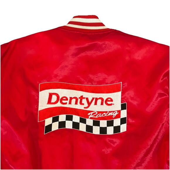 Vintage Dentyne Racing Red Satin Bomber Logo Jacket Size L Gum - VERY RARE - Picture 8 of 9